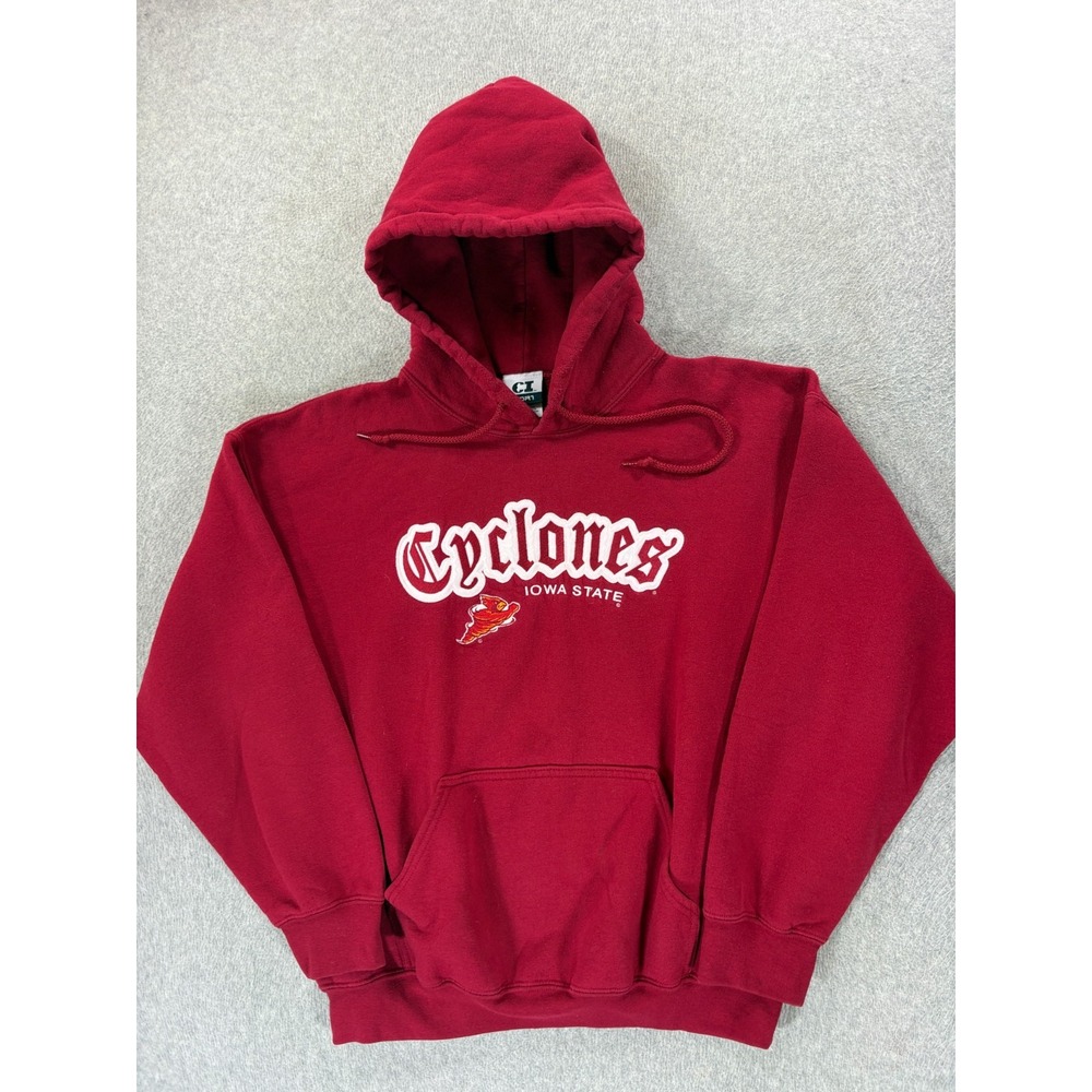 Iowa State Cyclones Stitched Logo Campus Hoodie Sweatshirt‎ (Men's Large) Red